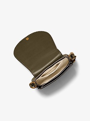 Josie Medium Whipstitched Suede Saddle Bag image number 1