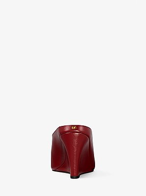 Xandra Leather Wedge Mule