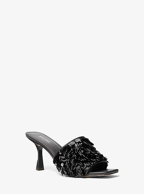 Mule Tessa travaill&eacute;e orn&eacute;e de sequins