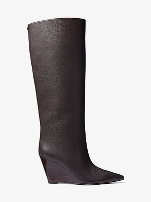 Botte &agrave; talon compens&eacute; Xandra en cuir