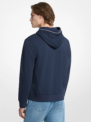 Sudadera con capucha de felpa de mezcla de algod&oacute;n con detalle del logotipo
