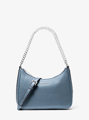 Grand sac &agrave; bandouli&egrave;re convertible Jet Set en cuir grain&eacute;