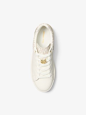 Dottie Leather and Signature Logo Sneaker