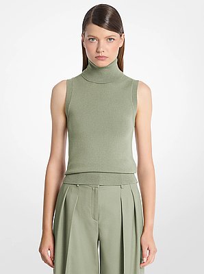 Cashmere Sleeveless Turtleneck