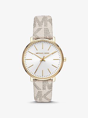 Reloj Pyper en tono dorado con logotipo