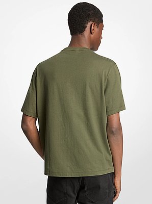 T-Shirt aus Baumwoll-Jersey mit Logopr&auml;gung