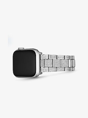 Pav&eacute; Silver-Tone Strap For Apple Watch&reg;