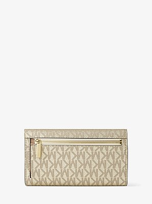 Jet Set Travel Large Signature Logo Tri-Fold Wallet