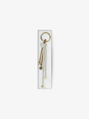 Gold-Tone and Speckled Cord Bag Charm