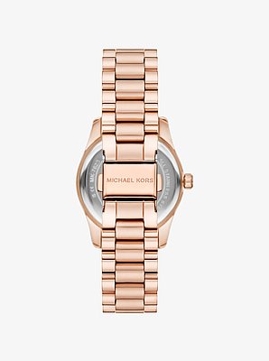 Mini Lexington Pav&eacute; Rose Gold-Tone Watch