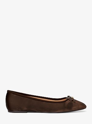 Savannah Logo Debossed Velvet Ballet Flat