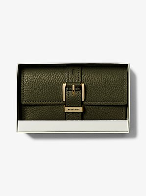 Nolita Medium Pebbled Leather Tri-Fold Wallet