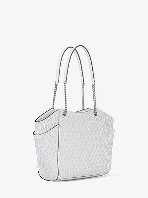 Jet Set Large Signature Logo Shoulder Bag