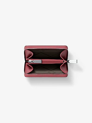 Jet Set Small Pebbled Leather Zip-Around Card Case