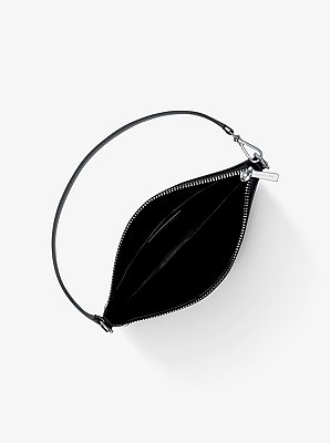 Petite pochette-bracelet lisse Jet Set Travel &agrave; logo Signature