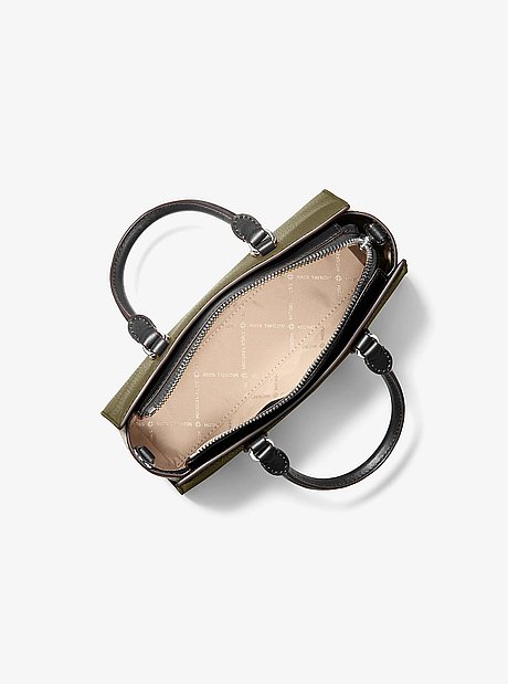 Arden Small Color-Block Leather Messenger Bag