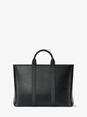 Sac fourre-tout Cooper de taille moyenne en cuir grain&eacute; &agrave; logo Signature
