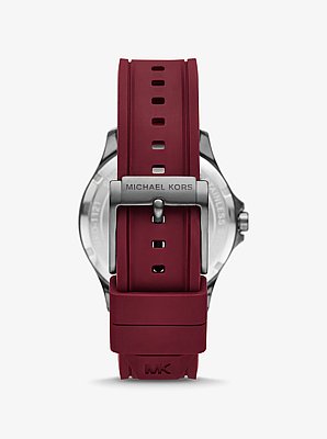 Montre surdimensionn&eacute;e Bowen en silicone de ton gris acier