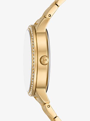 Melissa Pav&eacute; Gold-Tone Watch