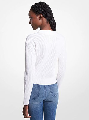 Jersey de mezcla de lana con aberturas