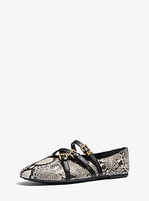 Ballerina Indy in pelle stampa serpente