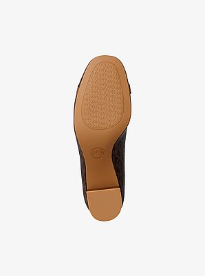 Dori Signature Logo Block Heel Pump