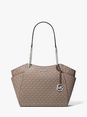 Jet Set Large Signature Logo Shoulder Bag