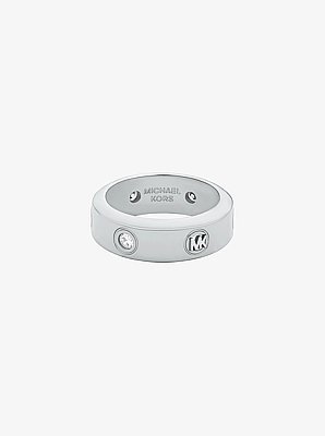 Pav&eacute; Logo Ring