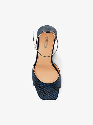 Amali Snake Embossed Sandal