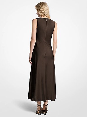 Abito longuette in raso