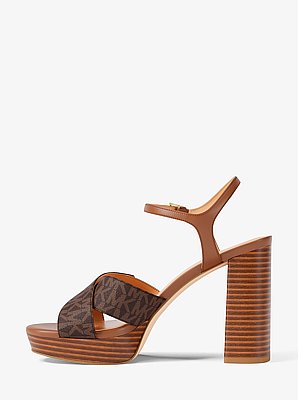 Hannah Signature Logo Platform Sandal