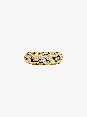 Pav&eacute; Leopard Ring
