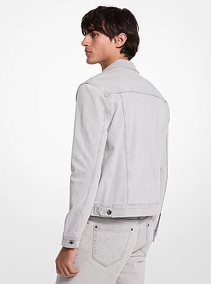 Chaqueta camionera en denim el&aacute;stico