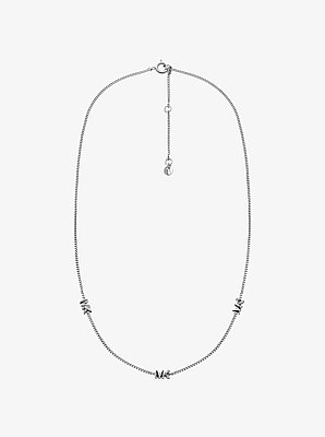 Collier &agrave; logo en argent sterling plaqu&eacute; en m&eacute;tal pr&eacute;cieux