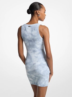 Ribbed Tie-Dye Tank Dress