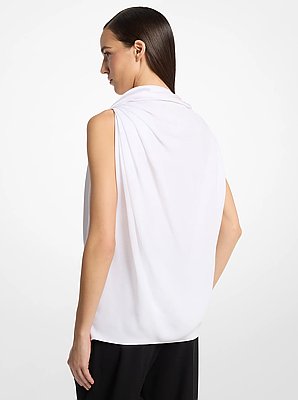 Blusa de sat&eacute;n drapeada