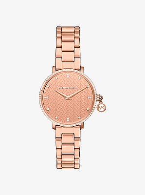 Mini Pyper Pav&eacute; Rose Gold-Tone Watch