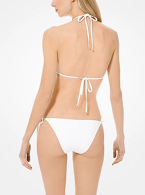 Triangle Bikini Top in WHITE | Michael Kors image number 1