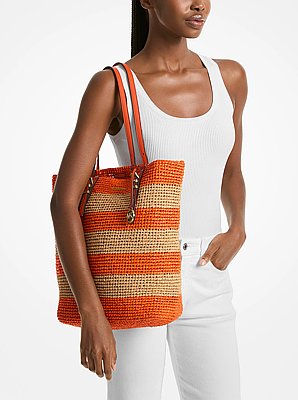 Quinn Large Hand-Crocheted Straw Tote Bag