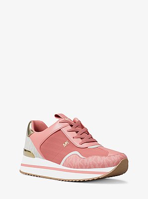 Raina Color-Block Mesh and Signature Logo Trainer