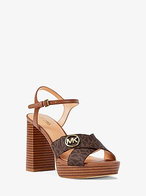 Hannah Signature Logo Platform Sandal