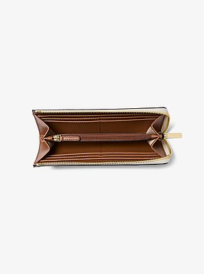 Billetera Jet Set Travel grande con cremallera y logotipo