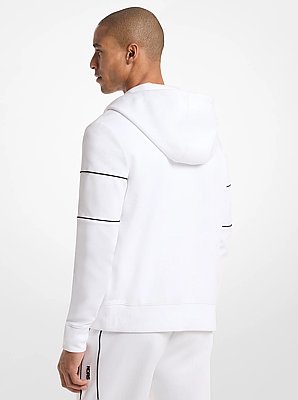 Hoodie en m&eacute;lange de coton &agrave; fermeture &eacute;clair