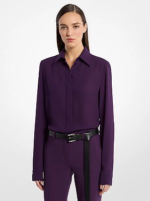 Camisa Hansen de georgette de seda