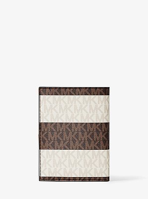 Funda para pasaporte Jet Set Travel mediana a rayas con logotipo exclusivo