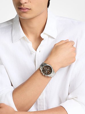 &Uuml;bergro&szlig;e Armbanduhr Lexington im Silberton