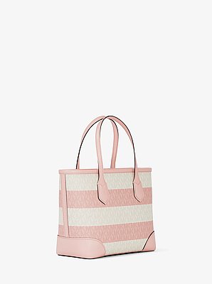 Bolso tote Eva extrapeque&ntilde;o convertible a rayas con logotipo exclusivo