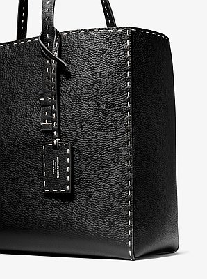 Bolso tote Sharon de cuero granulado cosido a mano