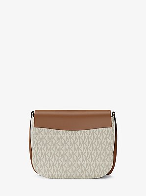 Emilia Small Signature Logo Saddle Crossbody Bag