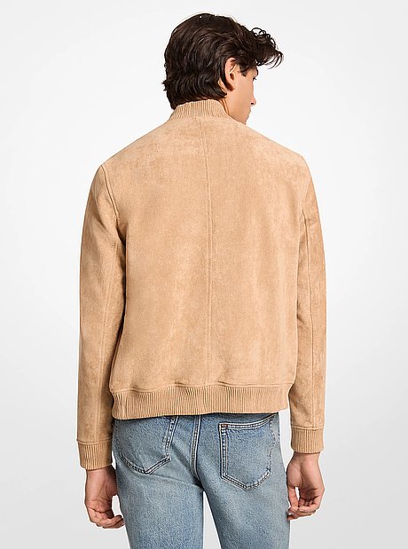 Veste d&rsquo;aviateur en microsu&egrave;de de polyester